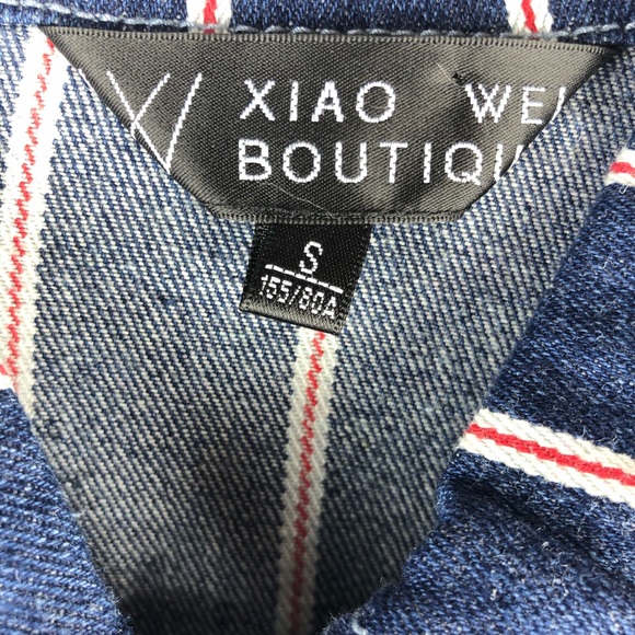 Vintage Stripe Denim Jacket - Size Small - Picture 3 of 6